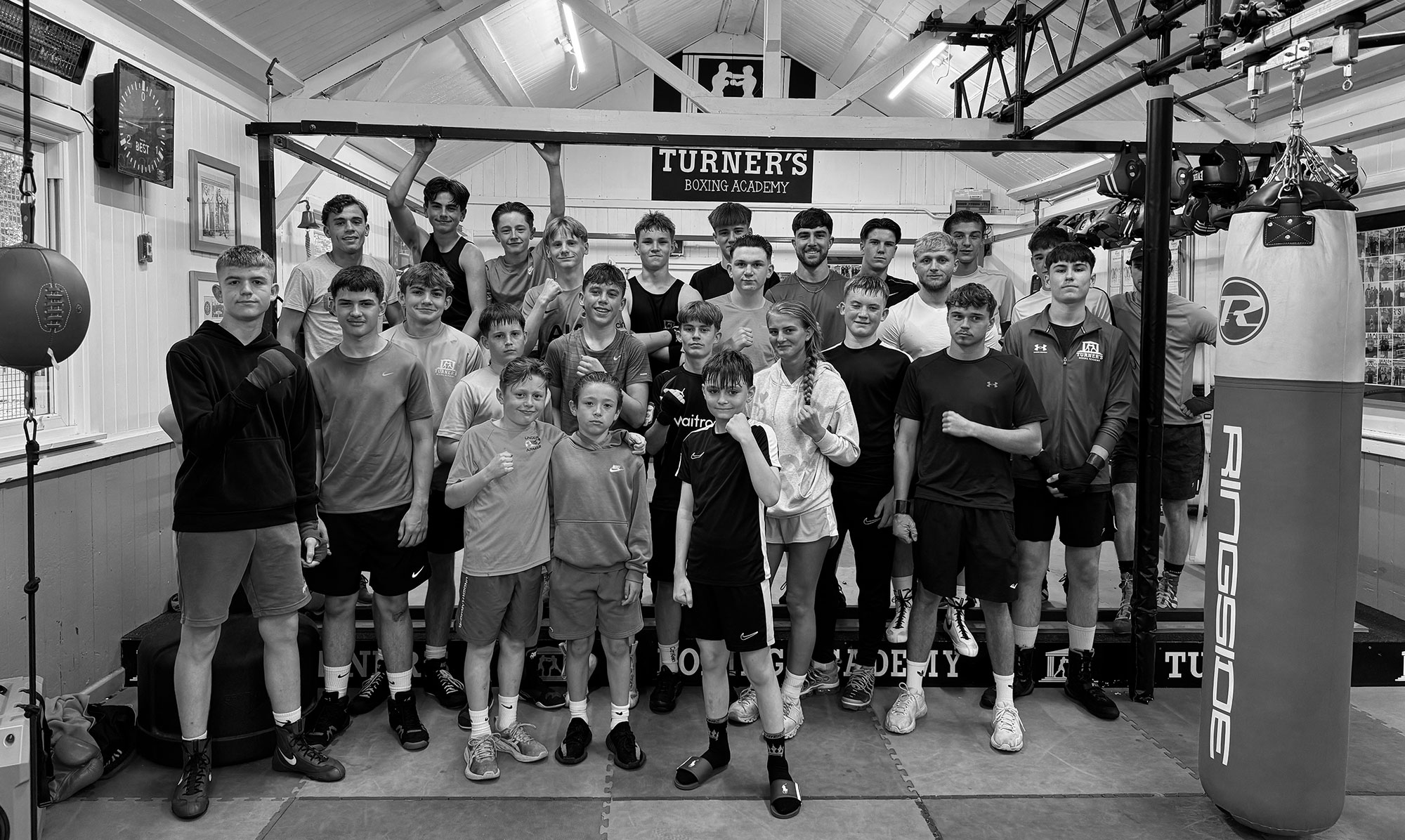 Group photo of Turners Boxing Academy members